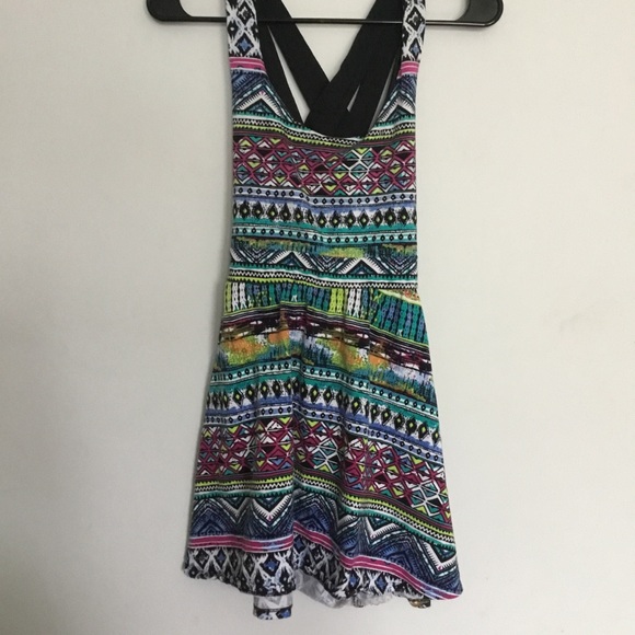 Tribal print fit and flare mini dress - Picture 2 of 4
